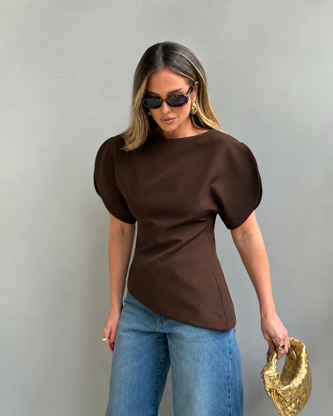 Top Sienna tricot manches ballon