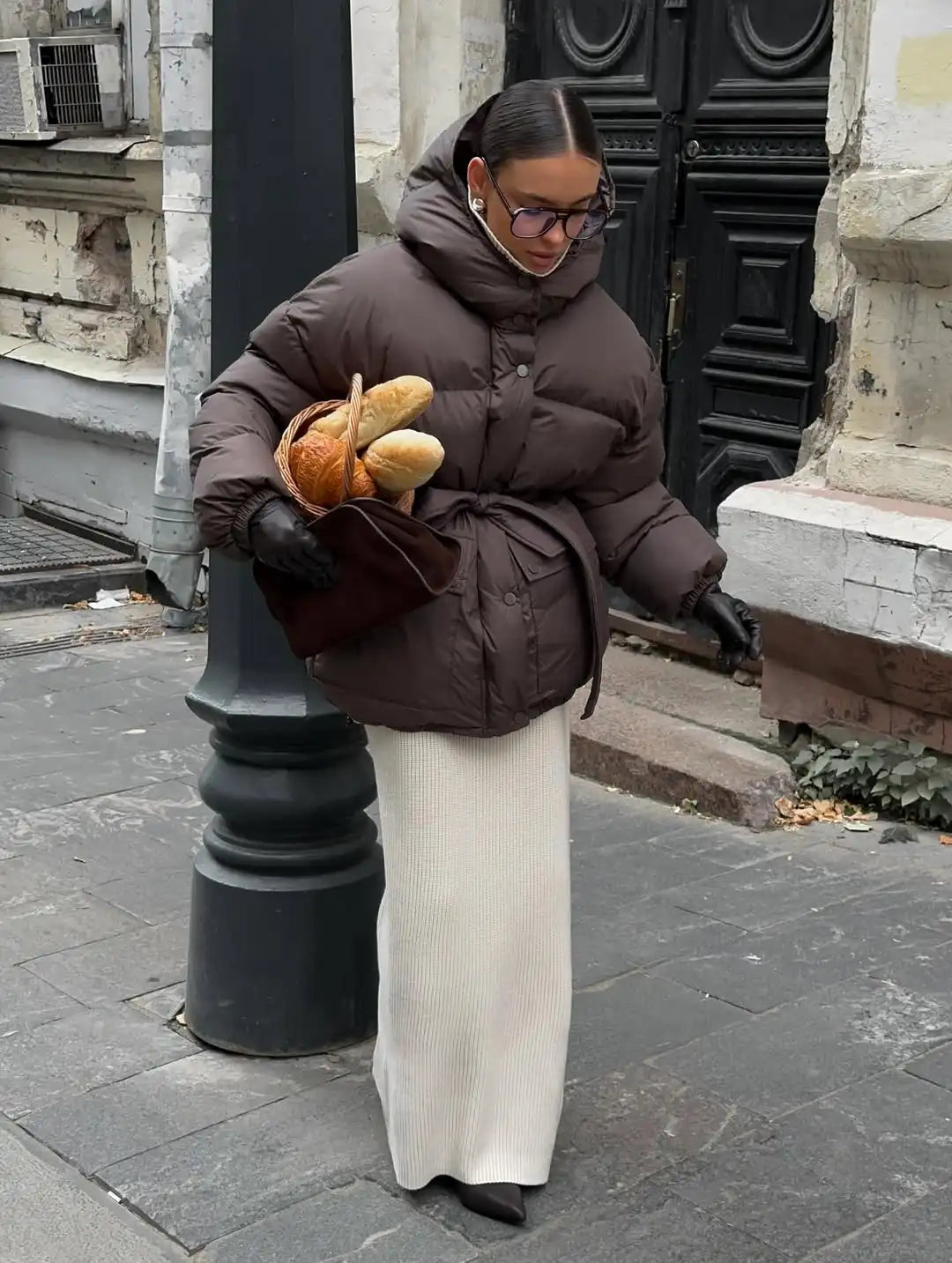 Hooded Cotton Winter Coat for Women - Warm Loose Fit Casual Outerwear 5