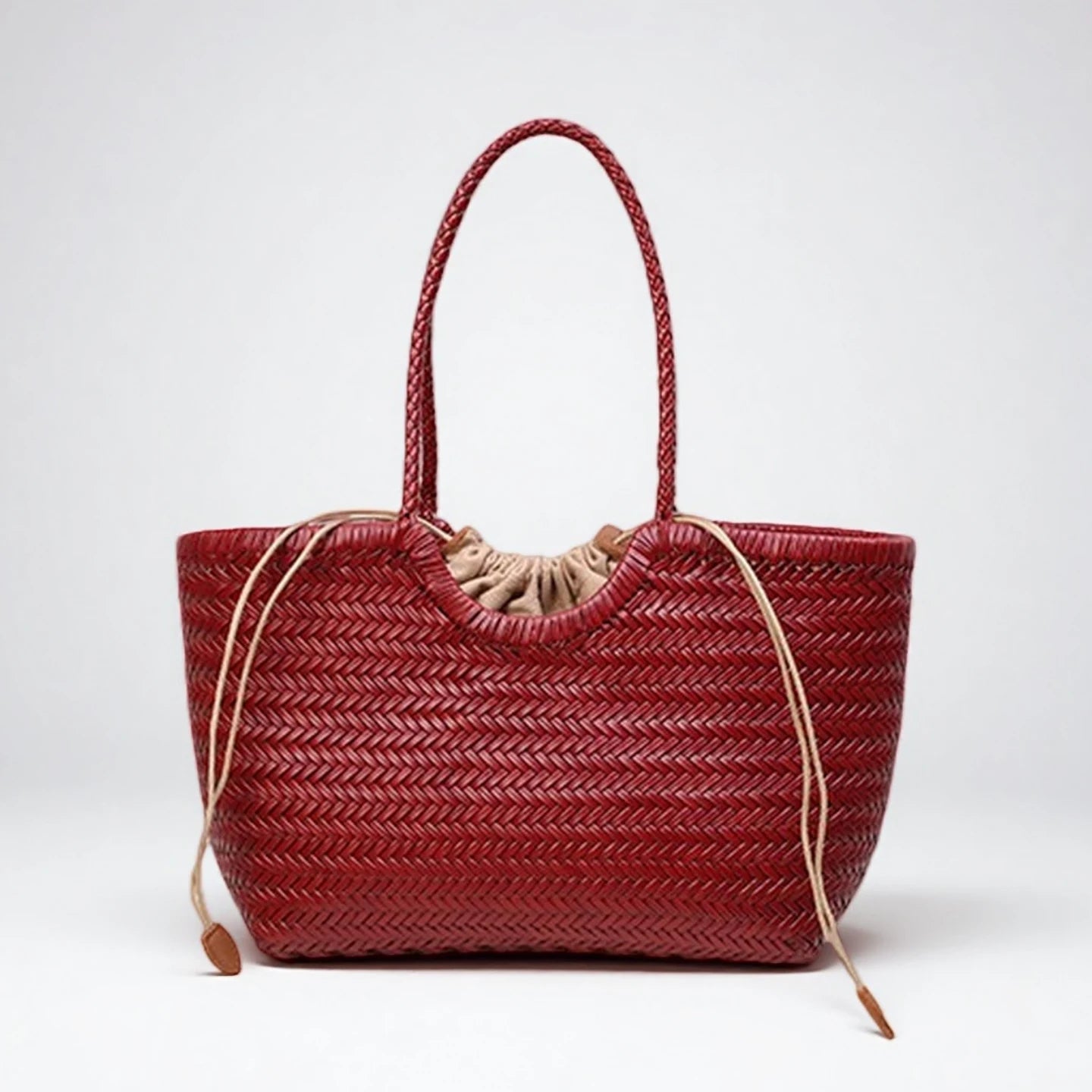Bianca Handwoven Leather Tote Bag