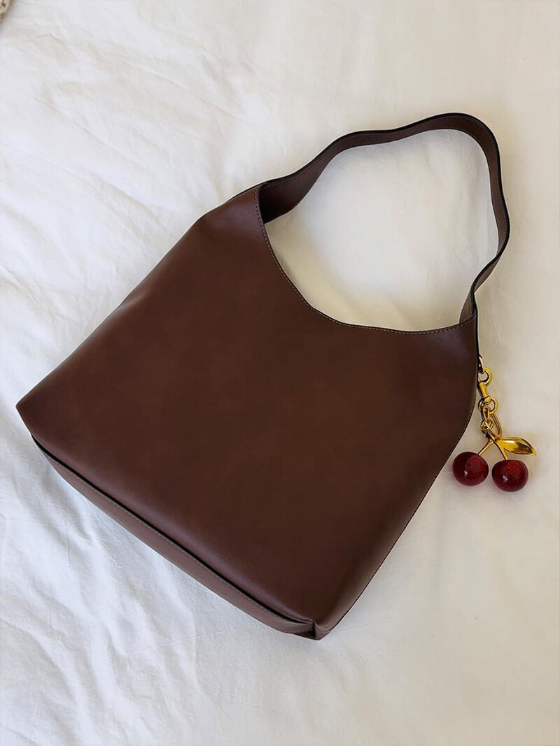 Amelia Faux Leather Bag with Cherry Charm - SOERA Store