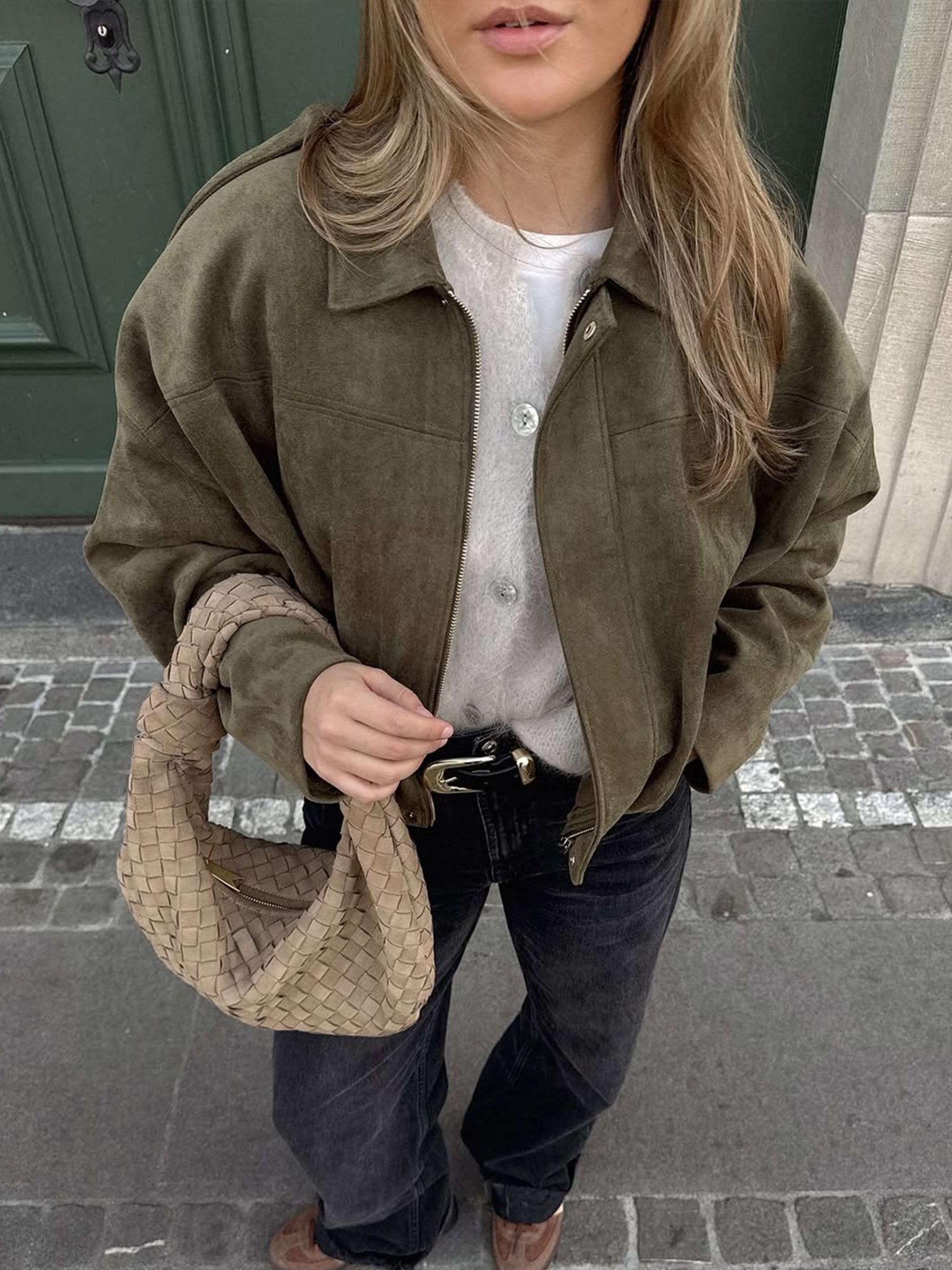 Soera Katherine Suede Bomber Jacket 