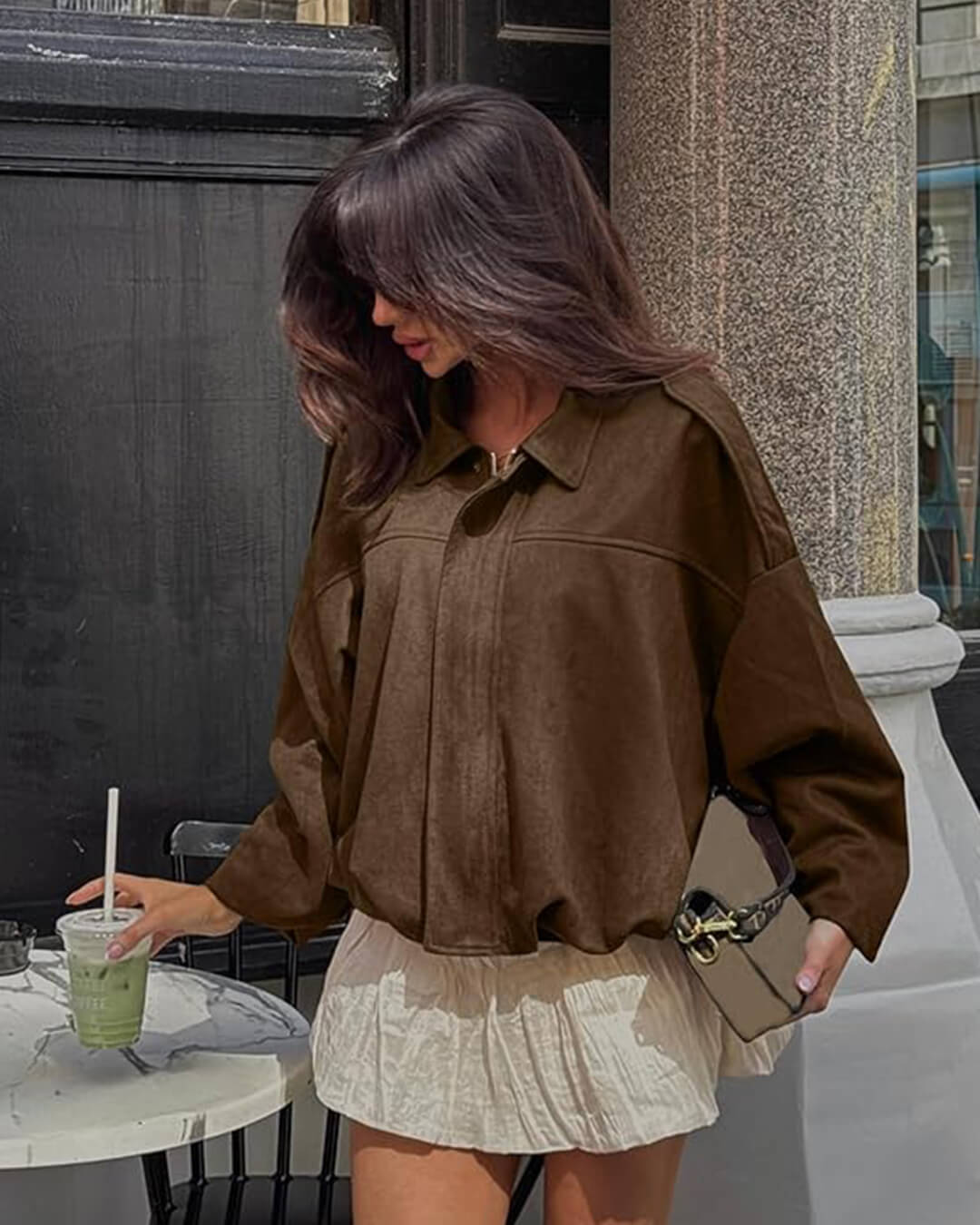 Soera Katherine Suede Bomber Jacket 