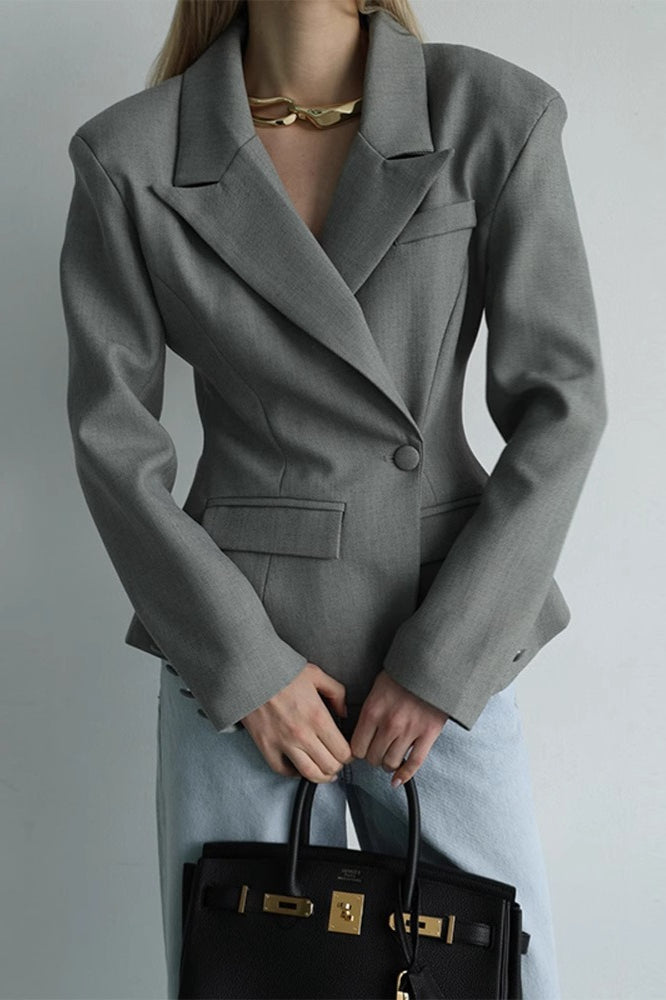 Tailored Tie Detail Slim Fit Blazer for Women - Chic Polyester Jacket 2