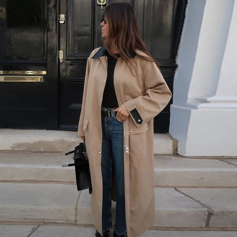 Trench-coat Lara avec détails noirs