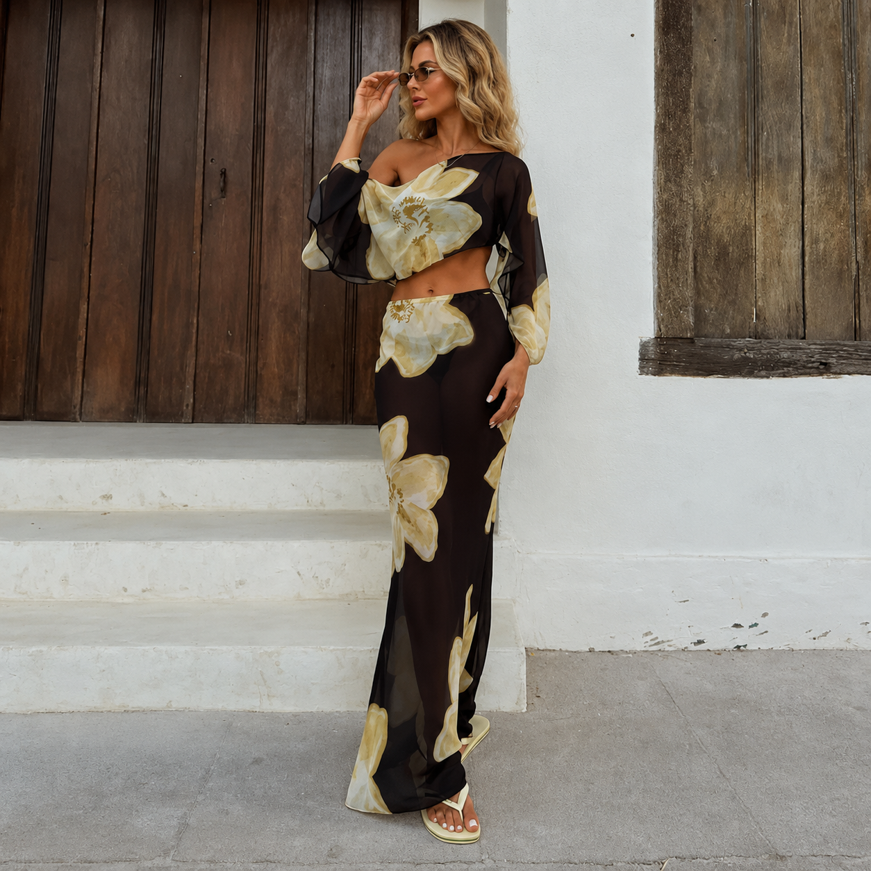 Sofia Floral Maxi Skirt Set