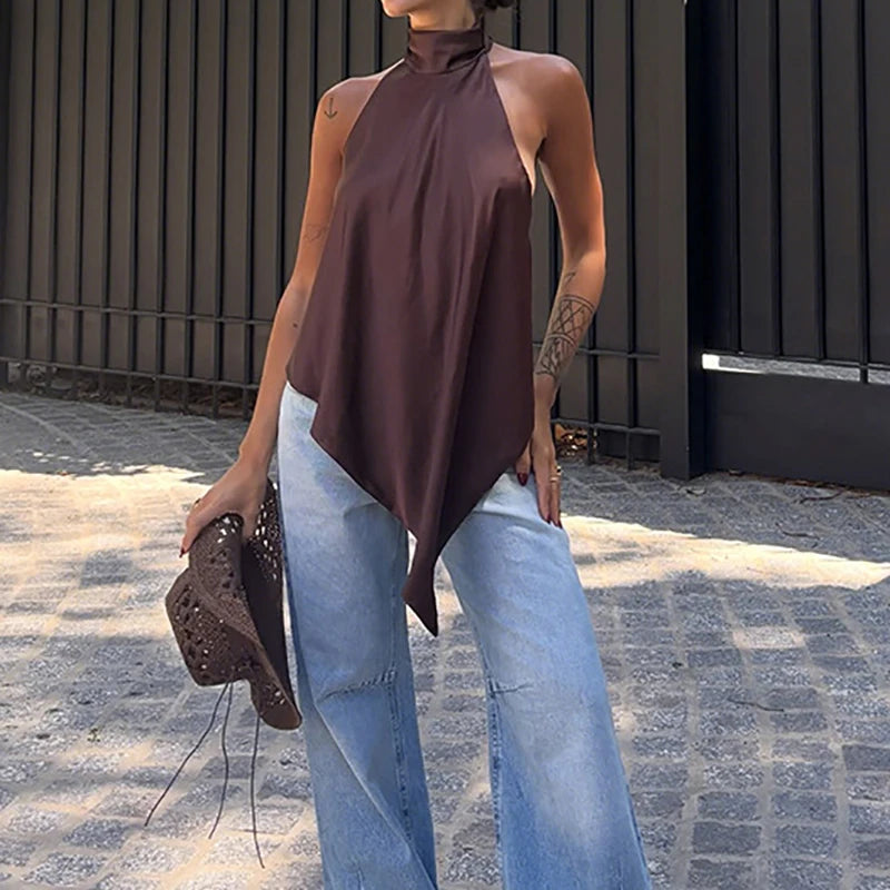 Elina Backless Halter Top