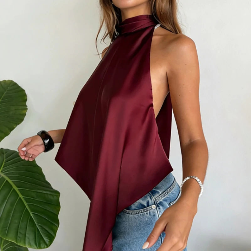 Elina Backless Halter Top