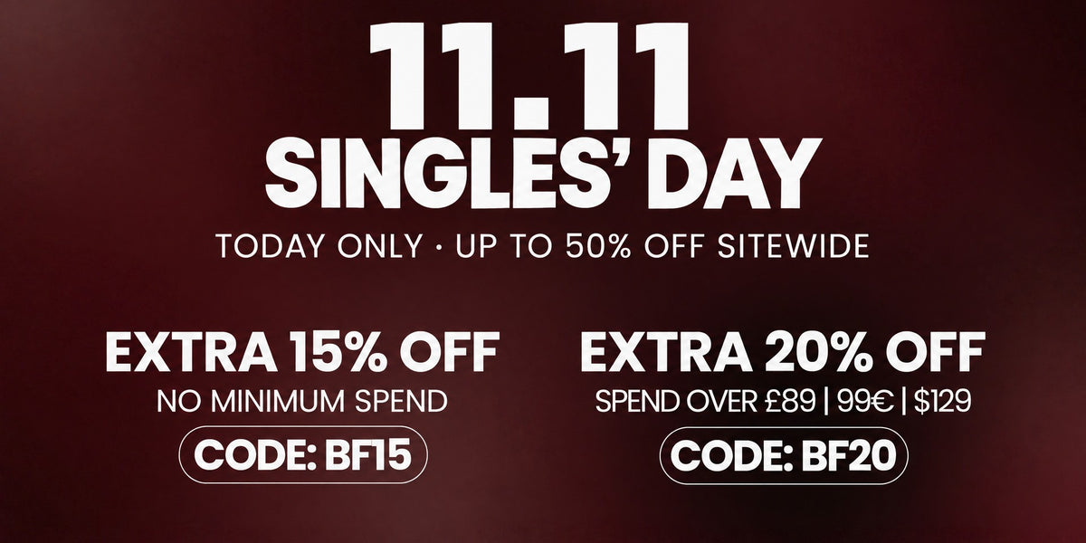 11.11 Singles' Day, today only: up to 50% off sitewide, extra 15% with BF15, extra 20% over 99EUR with BF20