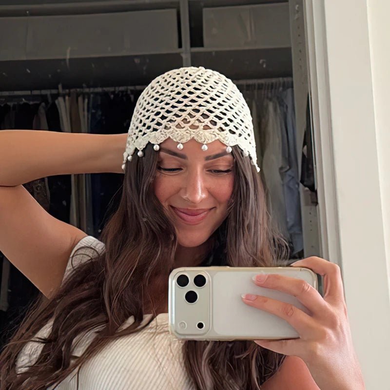 SOERA Sophia Crochet Hollow Beanie - Accessories - SOERA-019843-A-OS-88195 Beige