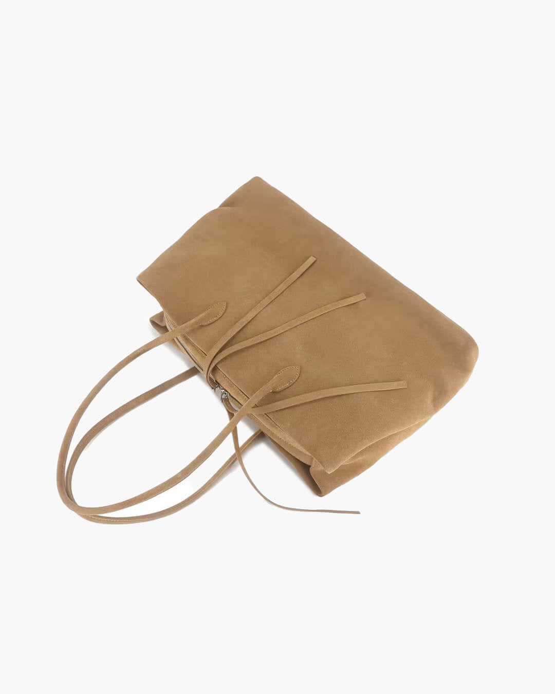 SOERA Carly Frosted Suede Tote Bag - Bag - SOERA-325059-SUE-40-56867 Coffee 40 x 17 x 25 cm