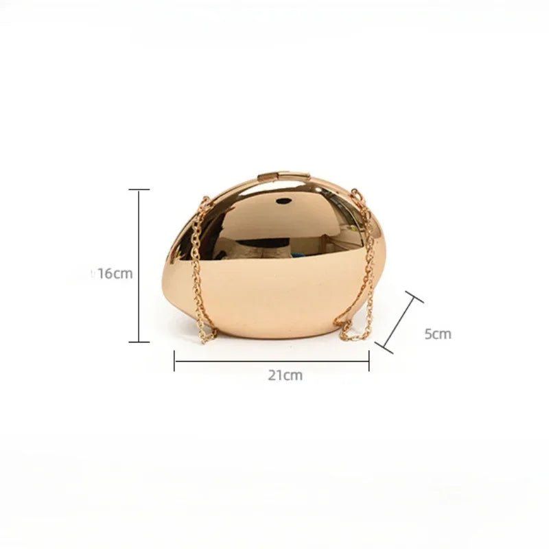 SOERA Celeste Shell Shape Evening Clutch - Bag -  Gold
