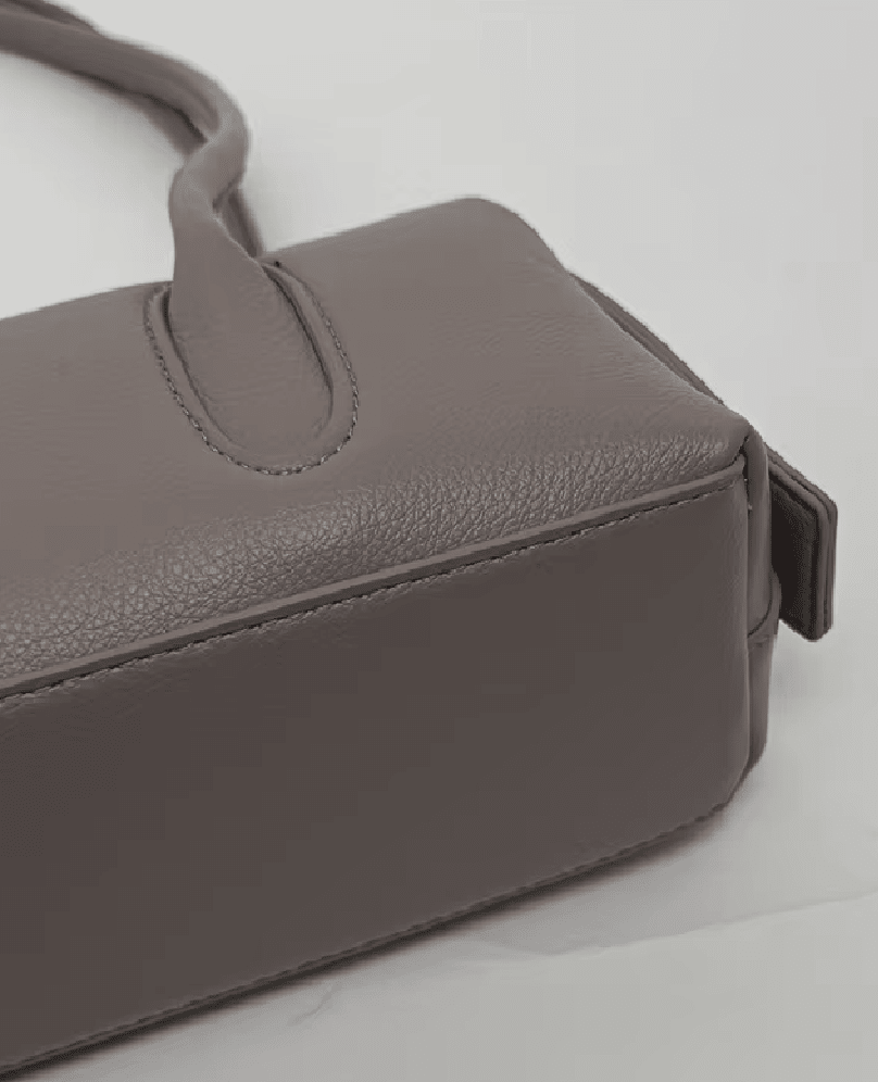 SOERA Julie Cylindrical Leather Shoulder Bag - Bag - SOERA-050115-GRE-OS-68163 Taupe-Grey