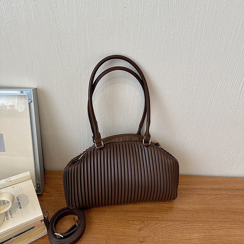 SOERA Mariana Pleated Shoulder Bag - Bag - SOERA-677379-DEF-OS-04615 Coffee