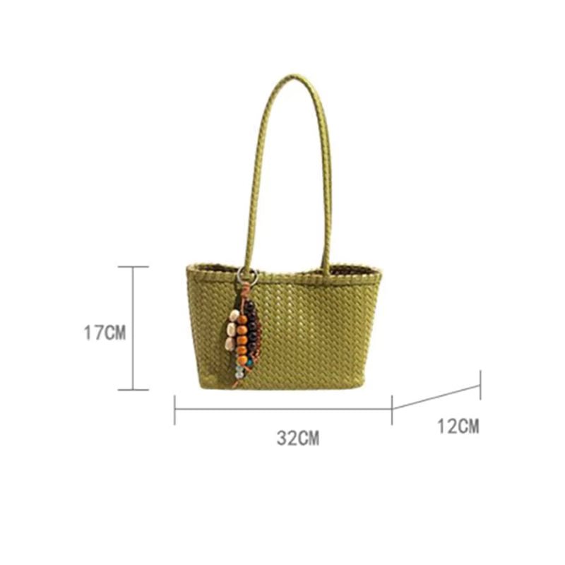 SOERA Sophie Straw Woven Tote Bag - Bag -  Red