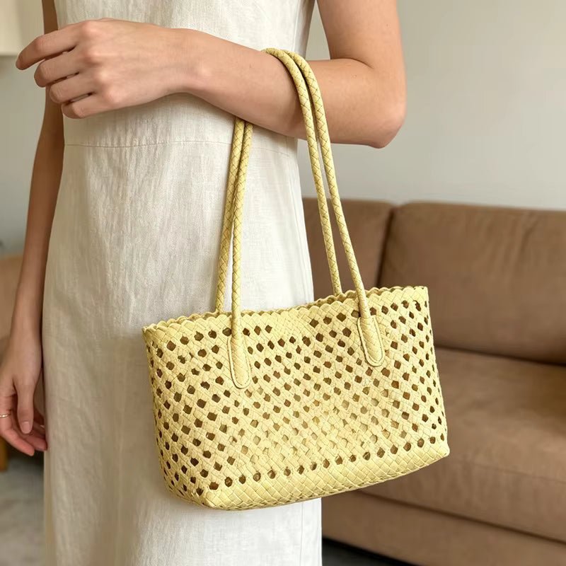 SOERA Stella Woven Shoulder Bag - Bag - SOERA-045315-YEL-OS-92067 Yellow