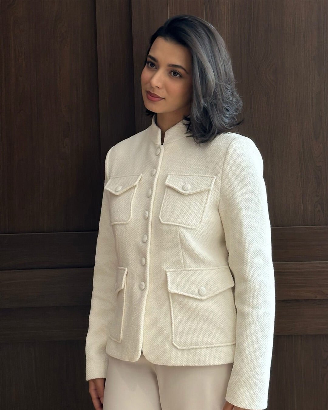 SOERA Fiona Stand Collar Flap Pockets Blazer - Blazer - SOERA-353795-ASP-M-27523 M