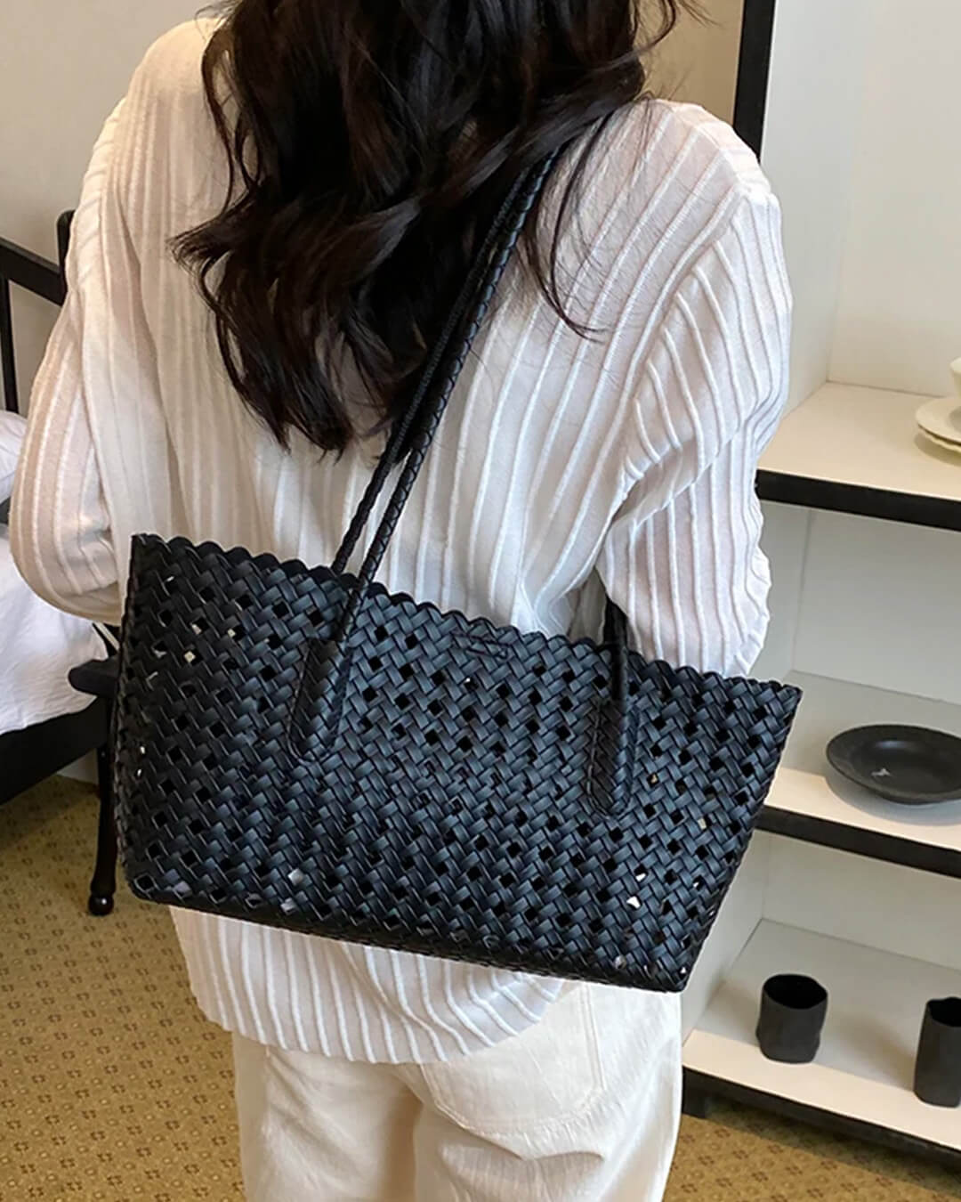 Briana sac cabas en paille tressée