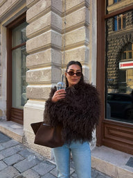 Manteau en fausse fourrure Bella