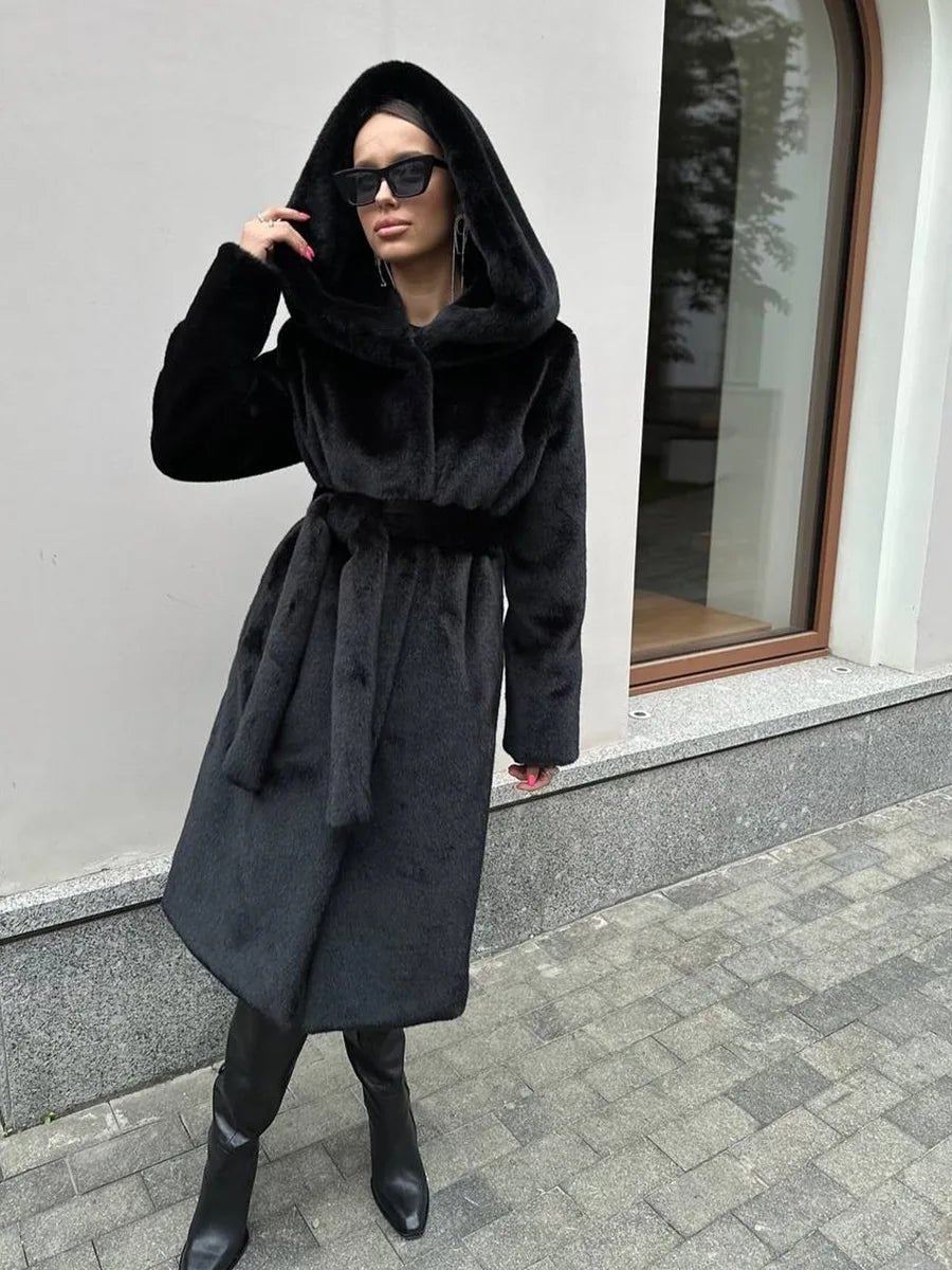 SOERA Chloe Hooded Long Coat - Coats & Jackets - 3256810008078456-;Oz1766554851680177907 White S