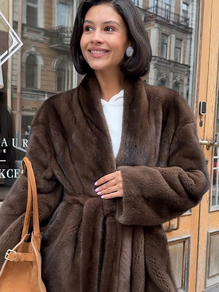 SOERA Hazel Belted Faux Fur Jacket - Coats & Jackets - 3256810152833140-;GH1765284569716361313 M