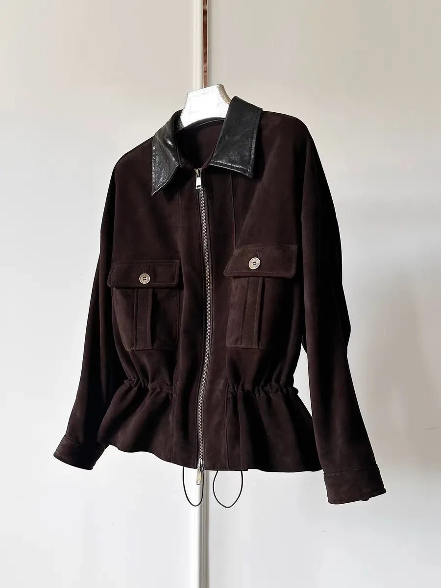 SOERA Sharmaine Slim Fit Suede Jacket - Coats & Jackets -  Brown S
