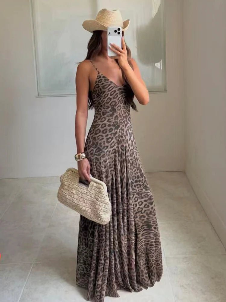 SOERA Hannah Leopard Print Sling Maxi Dress - Dress - SOERA-210307-DEF-OS-58692 M