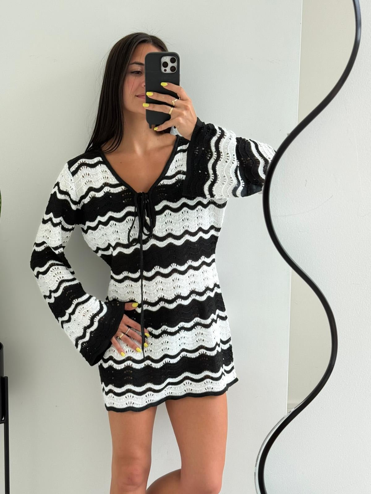 SOERA Elena Crochet Contrast Mini Dress - Dress - SOERA-597187-XL-OS-37763 XL
