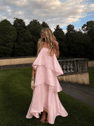 Robe longue Mila à volants superposés