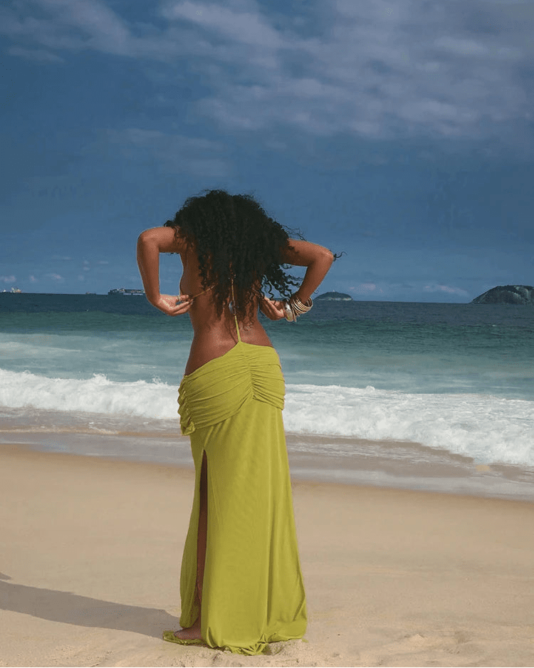 SOERA Margot Draped Backless Maxi Dress - Dress - SOERA-453187-AVO-L-70947 L