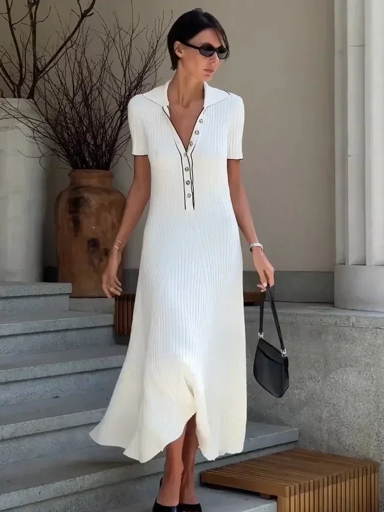 SOERA Serena Tricot Knit Dress - Dress -  White S