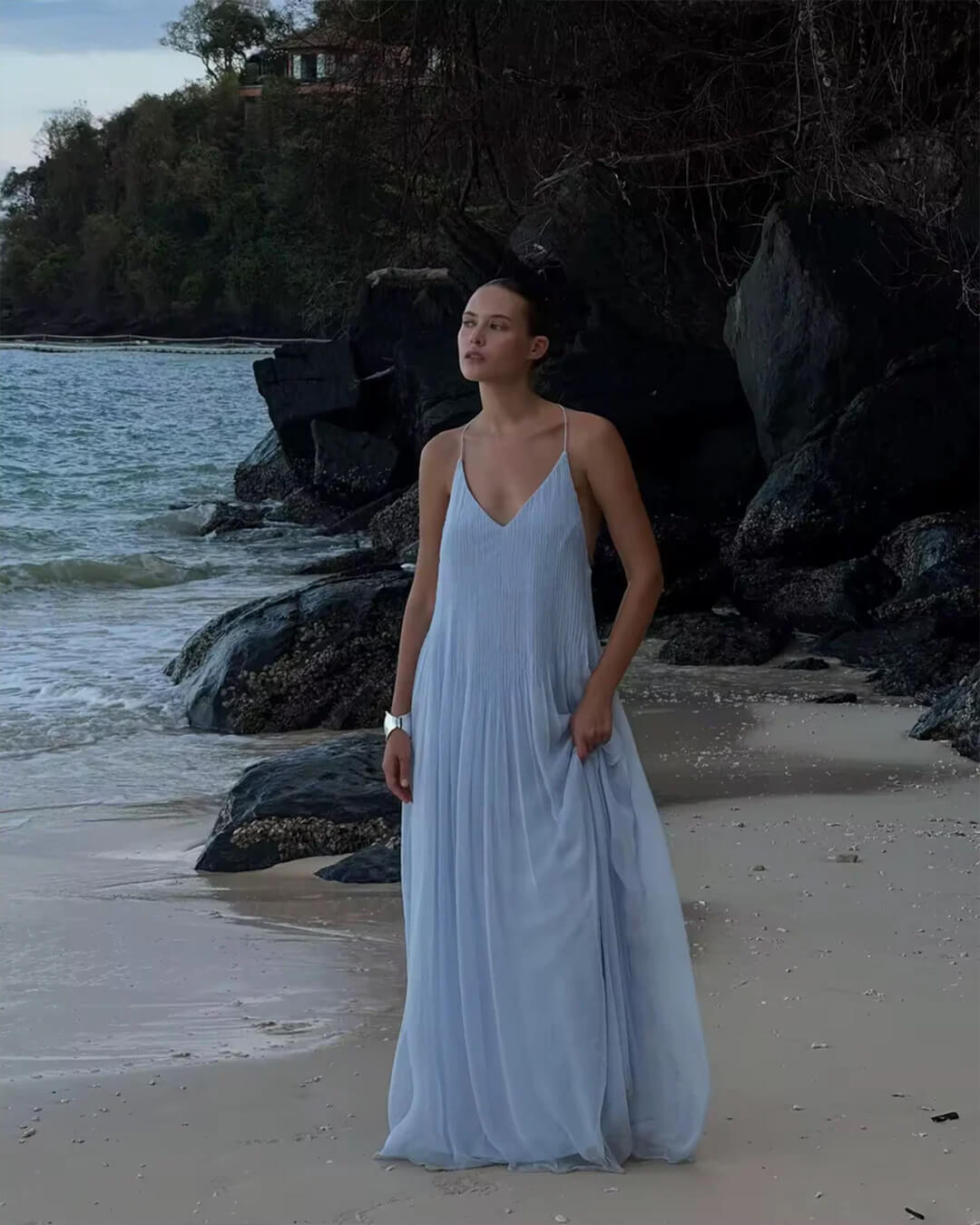 Anna Backless Maxi Dress - Backless Maxi Dress for Women - Long Backless Dress - Summer Maxi Dress