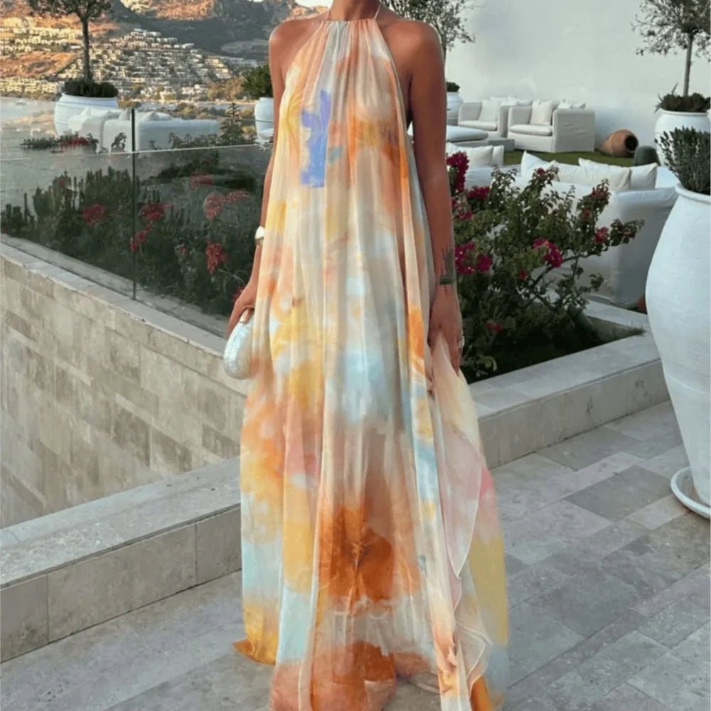 SOERA Cara Halter Neck Lace-Up Maxi Dress - Dresses -  S