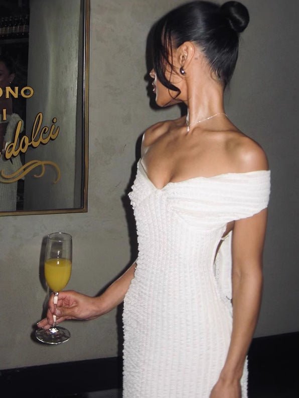 SOERA Elaine Tie Back Offshoulder Maxi Dress - Dresses - yW1773374087097230934 S