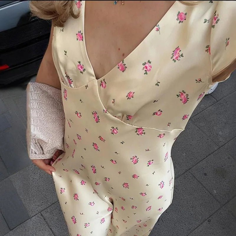 SOERA Jamila Printed Satin Midi Dress - Dresses - 1005009750979539-;LV1771345061763311944 Beige Floral M