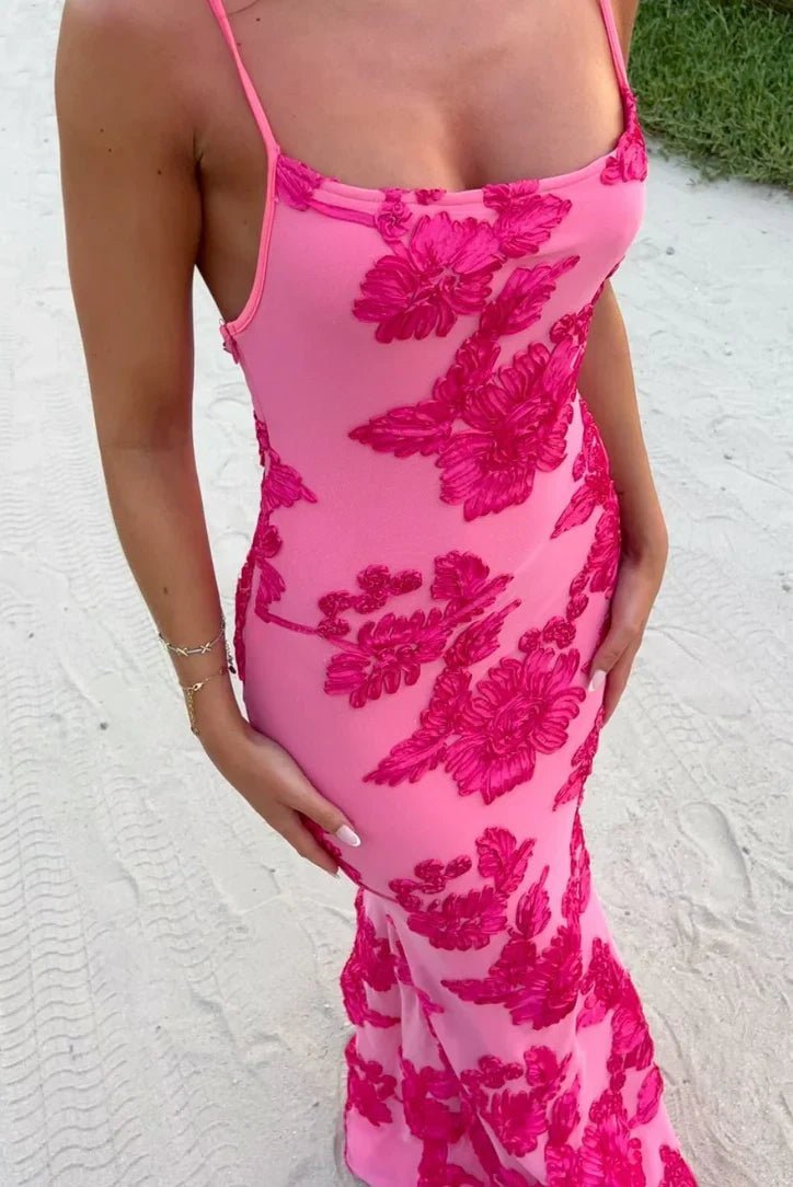 SOERA Jara Sleeveless Floral Maxi Dress - Dresses -  Pink L