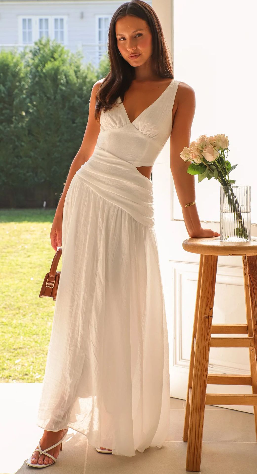 SOERA Jemilie Flared Cutout Midi Dress - Dresses - Jf1775708714486166294 White S