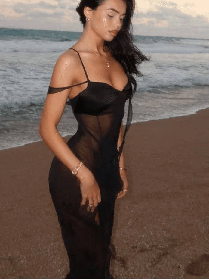 SOERA Laila Mesh Strap Maxi Dress - Dresses - 1005006872923627-;ME1771582048881263202 S