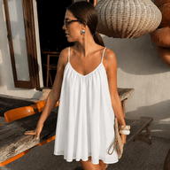 Robe courte fluide à bretelles spaghetti Lavinia