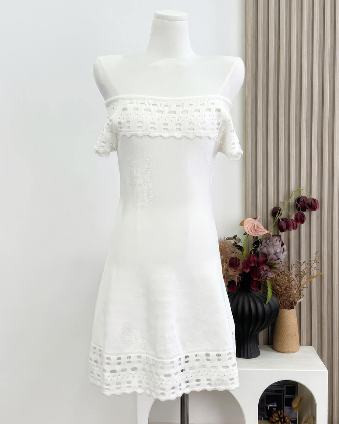 SOERA Morgan Off-Shoulder Crochet Mini Dress - Dresses -  One size