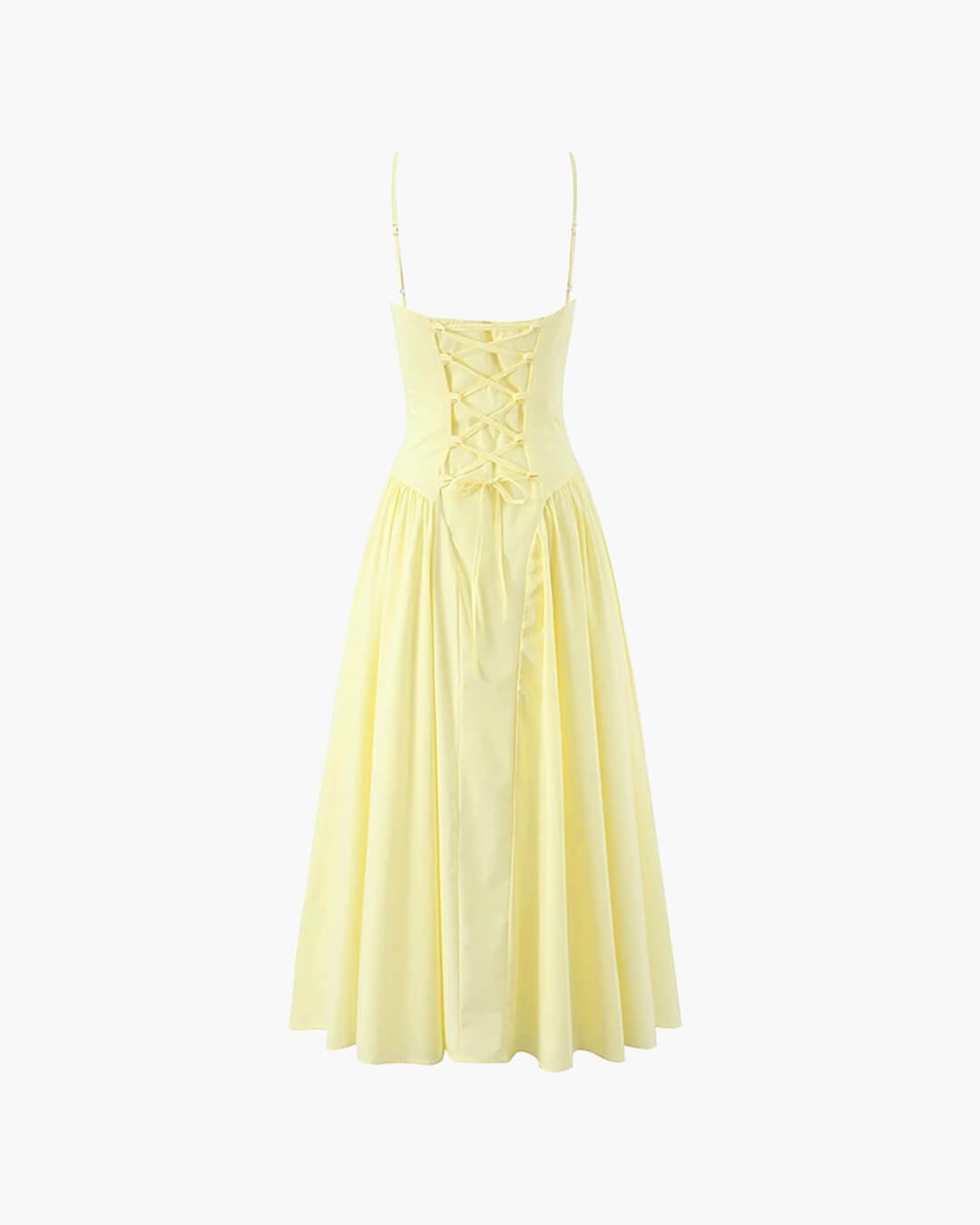 SOERA Myrna Spaghetti Strap Midi Dress - Dresses - 1005009536530102-;dO1775670887872397886 Yellow S