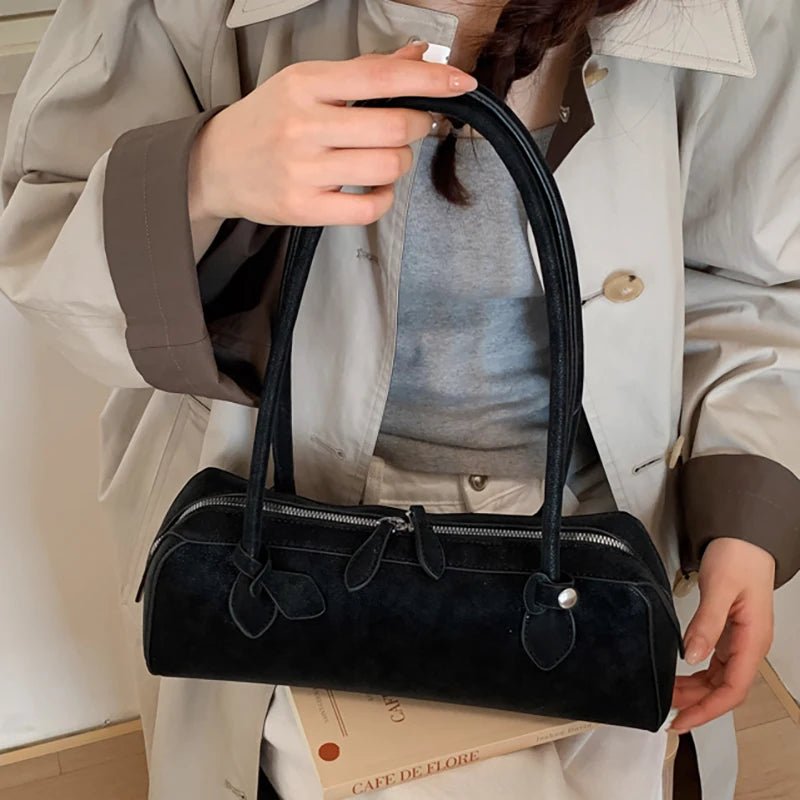 SOERA Adora Suede Baguette Bag - Handbags - 1005010811841873-;xM1775445302810753490 Black