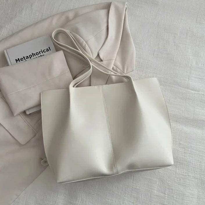 SOERA Calista Faux Leather Tote Bag - Handbags - 1005010041737341-;IB1764877298441951834 Black