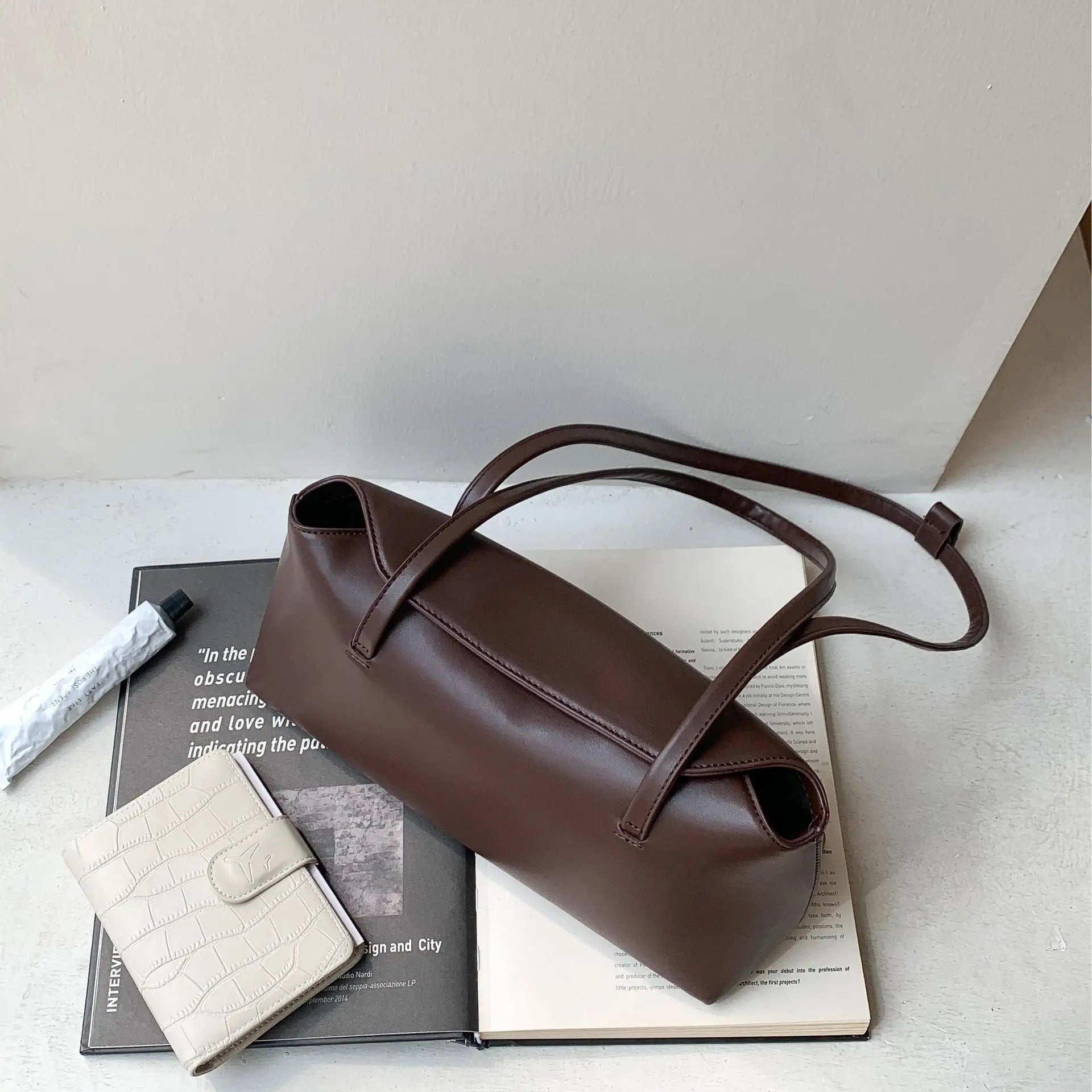 SOERA Cilla Pillow Shoulder Tote Bag - Handbags -  Dark Brown