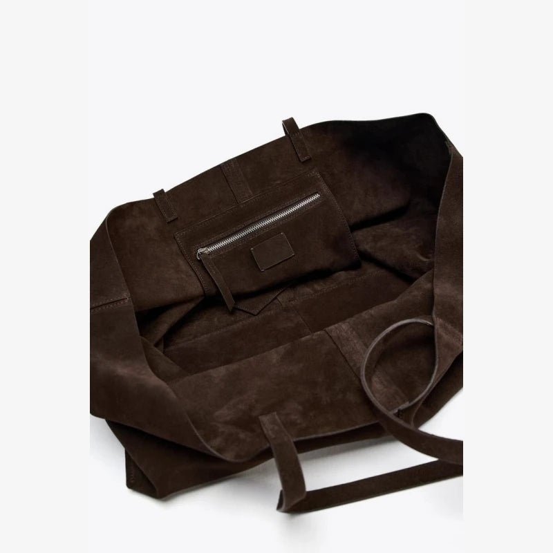 SOERA Cynthia Large Suede Tote Bag - Handbags - 3256809788164235-;Sd1763048698109734366 Khaki