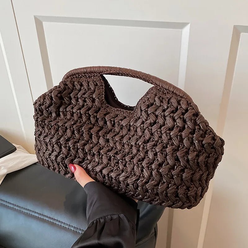SOERA Danica Woven Rattan Tote - Handbags -  Ginger