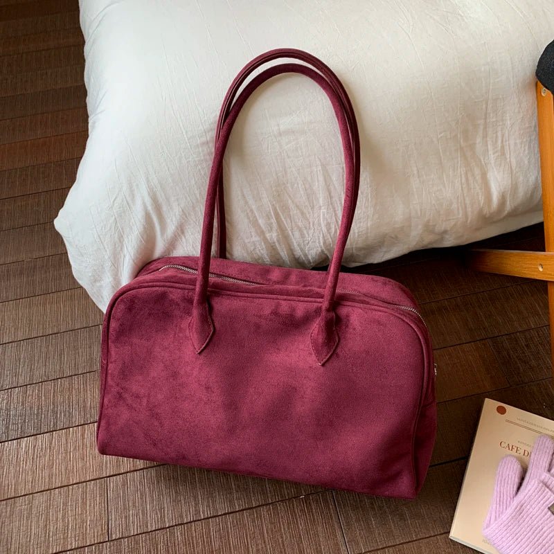 SOERA Sandra Suede Tote Bag - Handbags -  Light Brown One Size