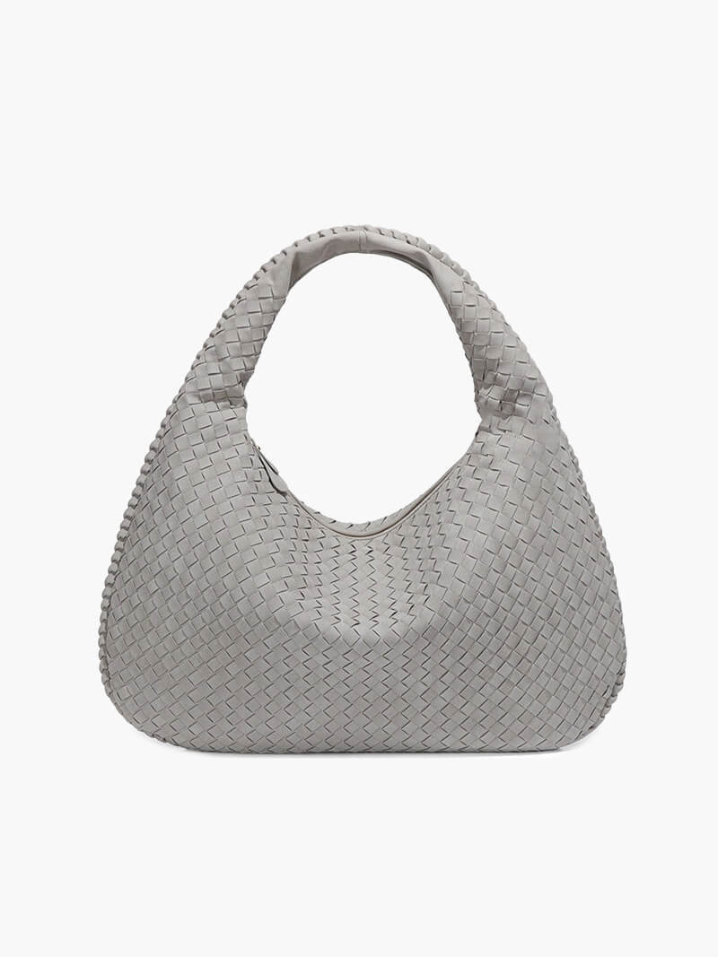 SOERA Suede Woven Bag XL - Handbags - DBAD2-WK392007 Grey