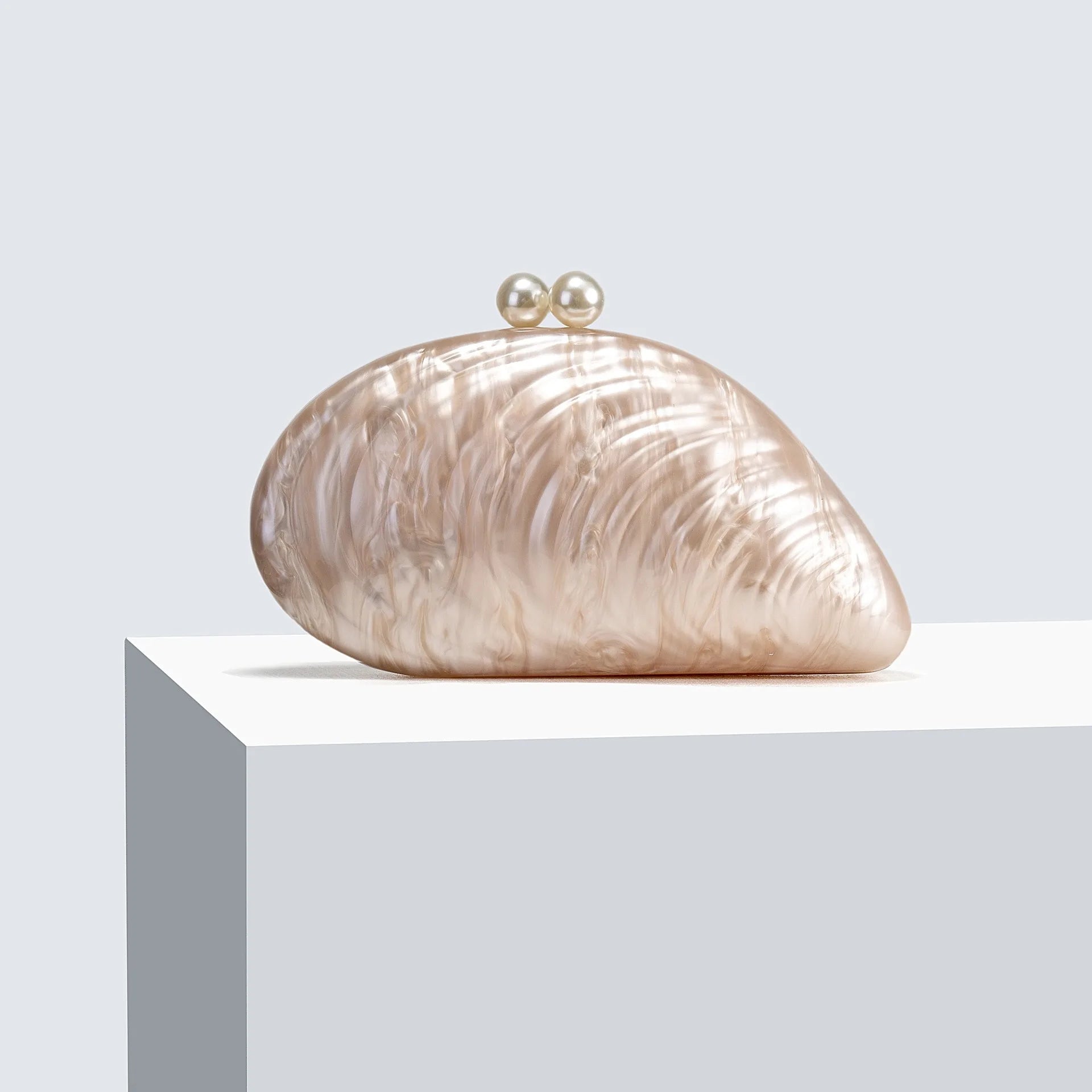 SOERA Valentina Shell - Shaped Clutch Purse - Handbags -  Cream