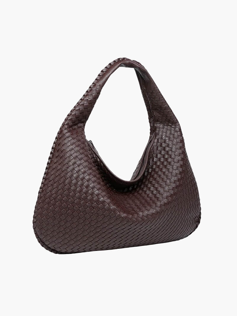 SOERA Woven bag XL - Handbags - DBAD2-QL367007 darkbrown