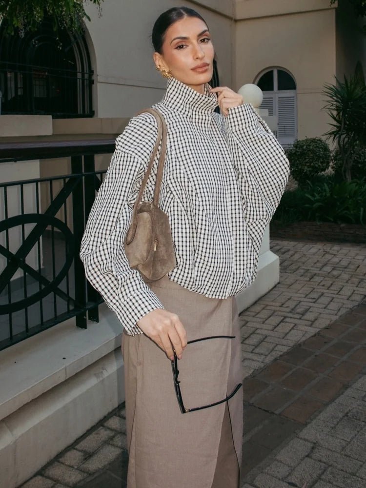 Veste Bomber Zoe à Carreaux